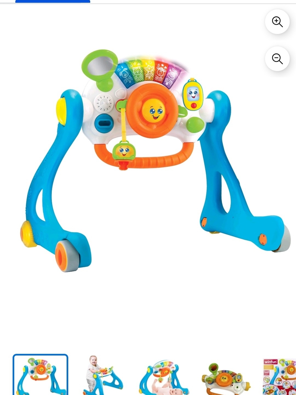 Baby Activity Play Center with Blue and Orange Interactive Panel